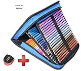 Pencil Case By Aviosa: 120 Slot Foldable Pen & Pencil Case For Students, Artists & Designers – Large Coloring Pencil Container With A Handle Strap & Easy Zipper – Free Bonus Gift A Pencil Sharpener