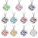 HOUSWEETY Aromatherapy Essential Oil Diffuser Necklace-Stainless Steel Tree of Life Locket Pendant,11 Refill Pads (Non-engraving)