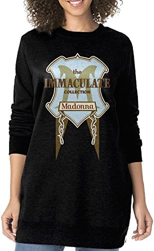 Women Madonna - The Immaculate Collection Album Cover Cowl Neck Long Sleeve Sweatshirt Dress