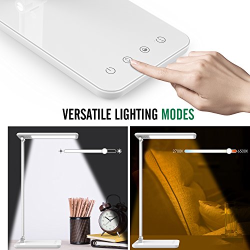MoKo Dimmable LED Desk Lamp, 8W TouchSensitive Control EyeCaring
