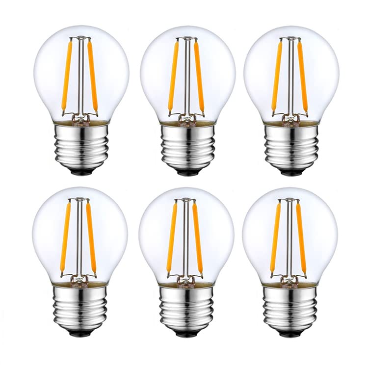 Photo 1 of G45 DC12V Low Voltage Dimmable Bulb, 2w Led Bulb Equivalent 20 Watt Led Light Bulbs Standard E26 Base, Warm White 2700k, CRI 80+, Pack of 6