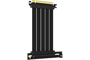 GLOTRENDS 150mm PCIe 4.0 X16 Riser Cable for PCIe 4.0/3.0 GPUs, Such as GeForce RTX 40/30 Series and AMD Radeon RX7000/RX6000