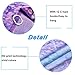 Krelymics 4 Piece Colorful Flower Shower Curtain Set with Non-Slip Rug, Toilet Lid Cover, Bath Mat and 12 Hooks, Floral Lotus Waterproof Shower Curtain Set for Bathroom