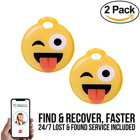 Smart Emoji Tag with Lifetime Recovery Service – Web-enabled, ID Safe - 2 pack
