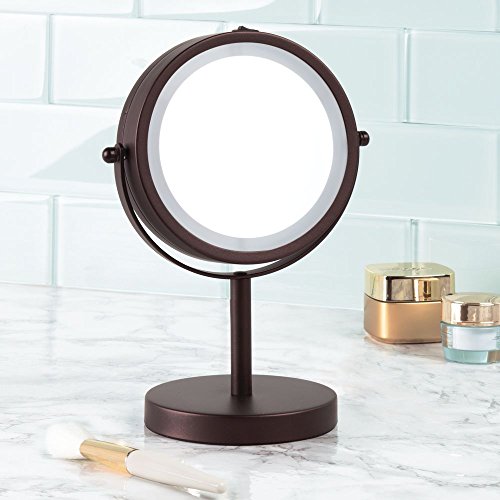 image for InterDesign Free-Standing Portable Double-Sided Bathroom Inch, Lighted