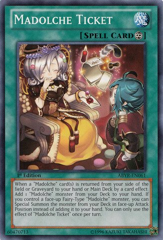 Yu-Gi-Oh! - Madolche Ticket (ABYR-EN061) - Abyss Rising - Unlimited Edition - Common