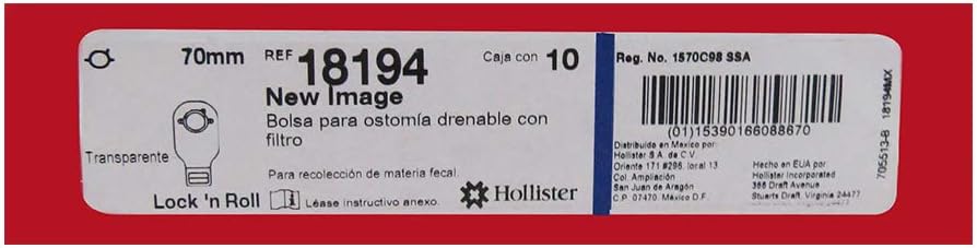 Pouch Ostomy Drain 2 Piece 2-3/4 - Item Number 18194 - 10 Each / Box - 2-3/4" Flange: Health & Personal Care