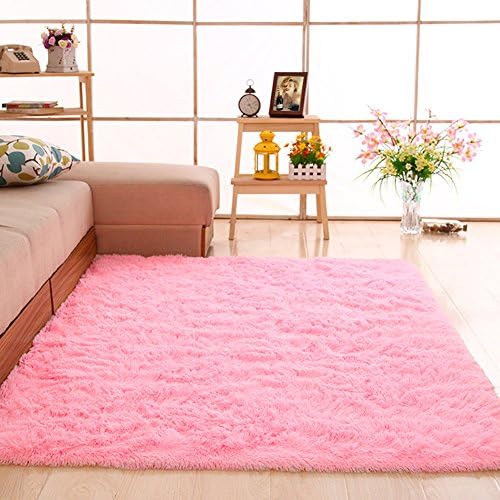 gdmgdr Ultra Soft Nursery Rugs Kids Rugs for Playroom Bedroom and Living Room 4' x 5.3', Pink