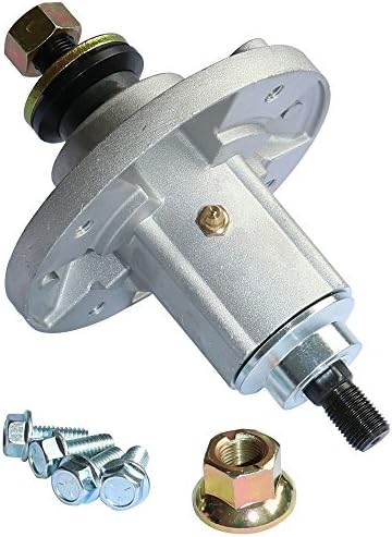 Boeray Rasenmäher-Spindel Für John Deere D100-D160, LA100-LA165, X110-X140 – Inkl. 4 Gewindebolzen – Ersatz Für GY20454, Oregon 82-359 U.a.