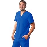Adar Addition Scrubs for Men - Classic V-Neck Scrub Top