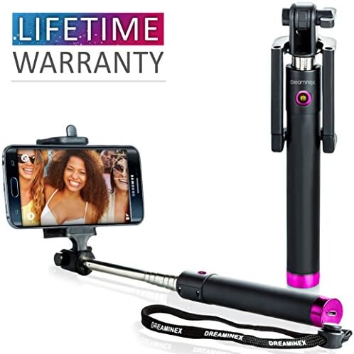 Selfie Stick for iPhone 6 Plus, Android, Samsung Galaxy S6 S5, iPod. Comes with Built-in Bluetooth Remote Shutter. Lightweight Monopod Extendable Arm. Super Pocket Size. Young Design. Free eBook