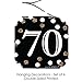 Big Dot of Happiness Adult 70th Birthday - Gold - Birthday Party Hanging Decorations - 6 Count