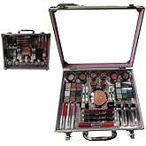 Maleta de Maquiagem Fenzza Muse PP 29 Itens - Kit Completo para Presente, Makes Prateado, Estojo Resistente