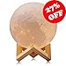 Moon Lamp, Decorative Night Light, USB Rechargeable, Touch Control LED, Lunar Brightness, Shock Resistant, Wooden Base, 3 Colors, Bigger Size