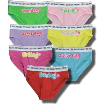 Paul Frank Days of the Week Panties for Toddlers and Girls 6X on PopScreen