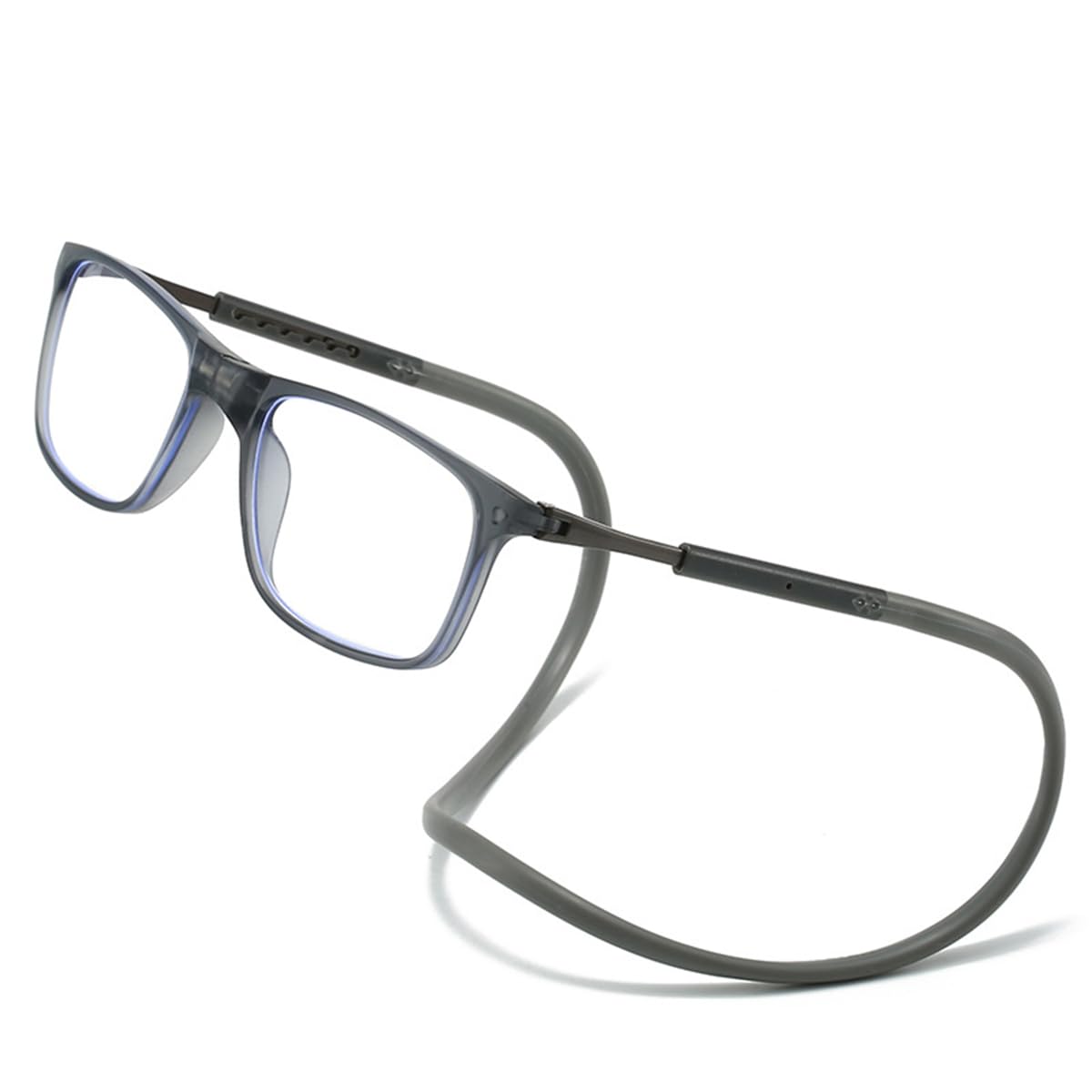 Photo 1 of ?Magnetic Reading Glasses with Front Connect Blue Light Blocking,Comfortable Neck Hanging Readers for Men and Women (grey, 1.5, x)