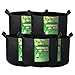 VIVOSUN 5-Pack 20 Gallon Plant Grow Bags, Premium Series Thichkened Non-Woven Aeration Fabric Pots w/Handles - Reinforced Weight Capacity & Extremely Durable (Black) primary