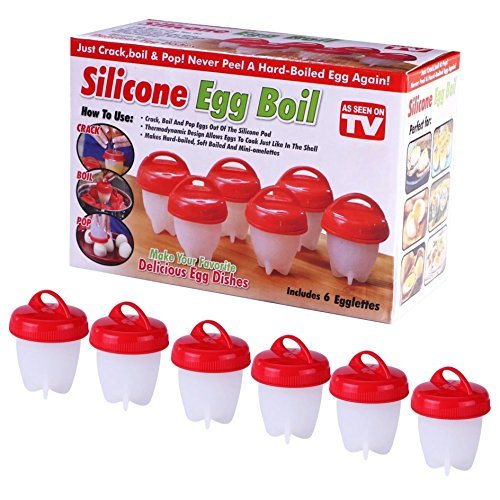 Egglettes non-stick silicone egg cookers without the sh…