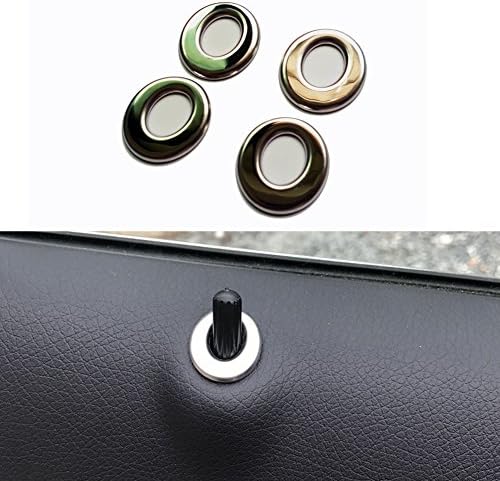 Angelguoguo 4 pcs Car Modified Door Bolt Lock Pin Switch Cover for Mercedes Benz A B GLA CLA Class (Silver Cover)