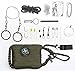 A2S Survival Gear Paracord 30pcs Emergency Kit First Aid Kit & Emergency Food finding Fishing Gear & Baits Compass Emergency Whistle Fire Starter set Survival Knife & more