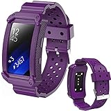 X4-TECH Silicone Bands Compatible with Gear Fit2 Watch Soft Silicone Replacement Elastomer Band Plastic Wristband Compatible with Samsung Galaxy Gear Fit 2 SM-R360 Smart Watch (New-Purple)