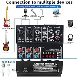 4 Channel Audio Mixer with 99 Sound Effects for