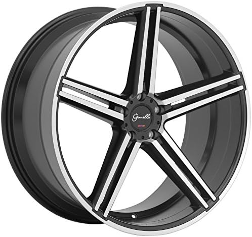 20" Inch Staggered Gianelle Lucca Black Machine Wheels Rims &amp; Tire Package | BBS VOSSEN LEXANI FORGIATO DUB AUDI CHEVY INFINITY FORD MERCEDES