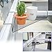 Easy & Eco Life Cubicle Corner Shelf - Space-Saving Office Sundries Storage Rack Floating Organizer/Flower Pots Caddy -Iron Wire Rail with Mesh Panel - No Screw - (Silver)