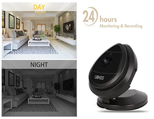 Mini IP Camera, Night Vision 720P HD Home WiFi Wireless Security Surveillance Camera System with Motion Email Alert/Remote Monitoring (Black) - Thumbnail 4