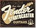 Fender Guitar Sign Bundle - Fine Electric Instruments with Headstock, Stratocaster, Fine Electric Instruments with Man and Weathered Guitars & Amplifier Tin Signs.