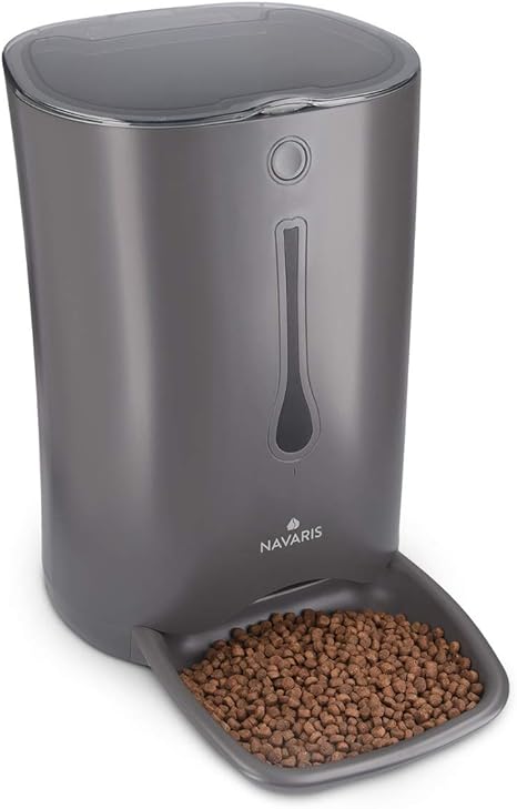 Navaris Distributeur Croquettes Chat Chien Automatique Gamelle Alimentation Animaux Programmable 4 Repas Par Jour Enregistrement Vocal 6l Amazon Fr Animalerie
