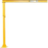 Contrx Medium Duty Floor Mounted Jib Crane, 10' Under Beam Height, 500 Lb. Capacity, 12' Span