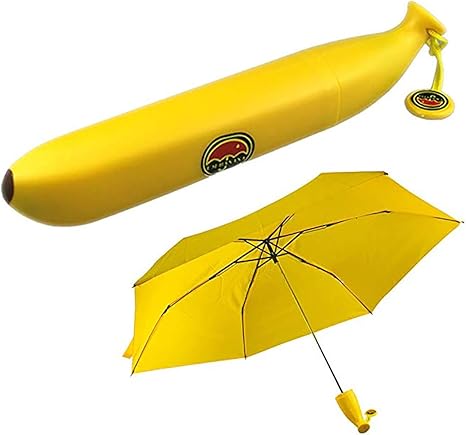 Amazon Co Jp キッズミニコンパクト旅行傘 日 雨防風クリエイティブかわいい漫画3折りたたみ子供ゴルフ傘女の子用 バナナ 黄色 旅行用品 通販