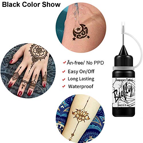 Jagua Black Tattoo Ink/Gel Kit Temporary Tattoos, Semi Permanent Tattoo