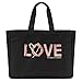 Victorias Secret Black Love Sequin Tote Bag