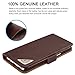 S8 Plus Wallet Case, DUEDUE Genuine Leather Magnetic Closure Folio Flip Cover Kickstand Credit Card Slots Protective Cover Samsung Galaxy S8 Plus,Brown