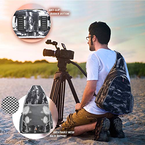 DSLR Camera Bag Waterproof Camera Sling Backpack with Rain Cover