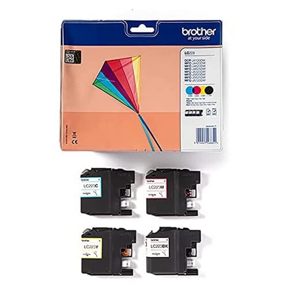 Brother Juliet LC223-4er-Pack - Black, Yellow, Cyan, Magenta, Cranberry - Blister with Audio/Electromagnetic Alarm - Ink Cartridge