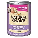 NATURAL CHOICE Sensitive Skin and Stomach Senior Turkey and Rice Formula Premium Ground - 12.5 oz. (355 g), 12 pack