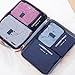 M-jump 6 Set Travel Luggage Organizer Packing Cubes, Laundry Bags & Digital Pouch, Luggage Compression Pouches(Navy Blue)