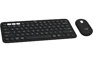 Logitech Pebble 2 Combo, Wireless Keyboard and Mouse, Quiet and Portable, Customizable, Logi Bolt, Bluetooth, Easy-Switch for