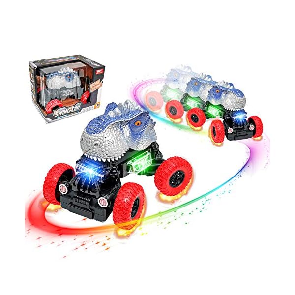 FGZU-Dinosaur-Car-Toy-With-LED-Lights-and-Realistic-Sound-The-Best-Gift-for-Boys-T-Rex FGZU Dinosaur Car Toy, With LED Lights and Realistic Sound - The Best Gift for Boys (T-Rex)