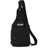 WOLFpak 9L Tactical Sling Bag |Concealed Carry CCW Backpack |Military Crossbody EDC Daypack Molle Chest Shoulder Pack for Hiking, Travel, Work | (Alpha Black)