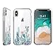 luolnh Compatible with iPhone Xs Max Case,iPhone Xs Max Case with Flower,Slim Shockproof Clear Floral Pattern Soft Flexible TPU Back Cover for iPhone Xs Max 6.5 inch (2018)-Cactus Flower