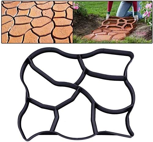 Amazon Co Jp Diyコンクリート飛び石型 庭の芝生サイズ 長さx幅x高さ 用のプラスチック製の再利用可能なパスウォークメーカーペーバー 60 X 50 X 4cm ホーム キッチン