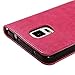 MOLLYCOOCLE Galaxy Note 4 Wallet Case, PU Leather Flip Folio Wallet Case for Samsung Galaxy Note 4 with Lightwight Slim Shockproof TPU Bumper Cover Hot Pink