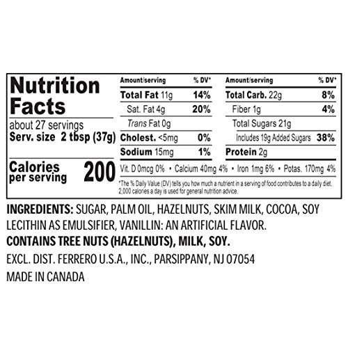 Nutella Chocolate Hazelnut Spread, Perfect Topping For Pancakes, 35.2 Ounce, Pack Of 6 on