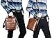 Sunmig Men's Genuine Leather Shoulder Bag Messenger Briefcase CrossBody Handbag (Brown)