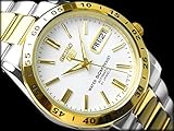 NEW SEIKO 5 TWO TONE WHITE FACE CLASSIC DAY DATE AUTOMATIC SNKE04K1 MEN'S WATCH