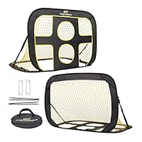 PodiuMax 2 in 1 Pop Up Kids Soccer Goal - Indoor/Outdoor Soccer Target Net for Improving Passing and Shooting Accuracy | Portable with Carrying Bag